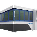 500w metalo pluošto lazerinio pjovimo staklių ašmenų stalas su šviesos kelio sistema