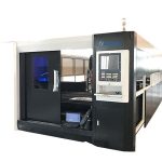 3000w pluošto cnc metalo lazeriu pjaustymo staklių dviguba važiavimo struktūra